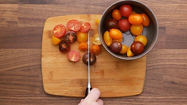tomatoes being cut