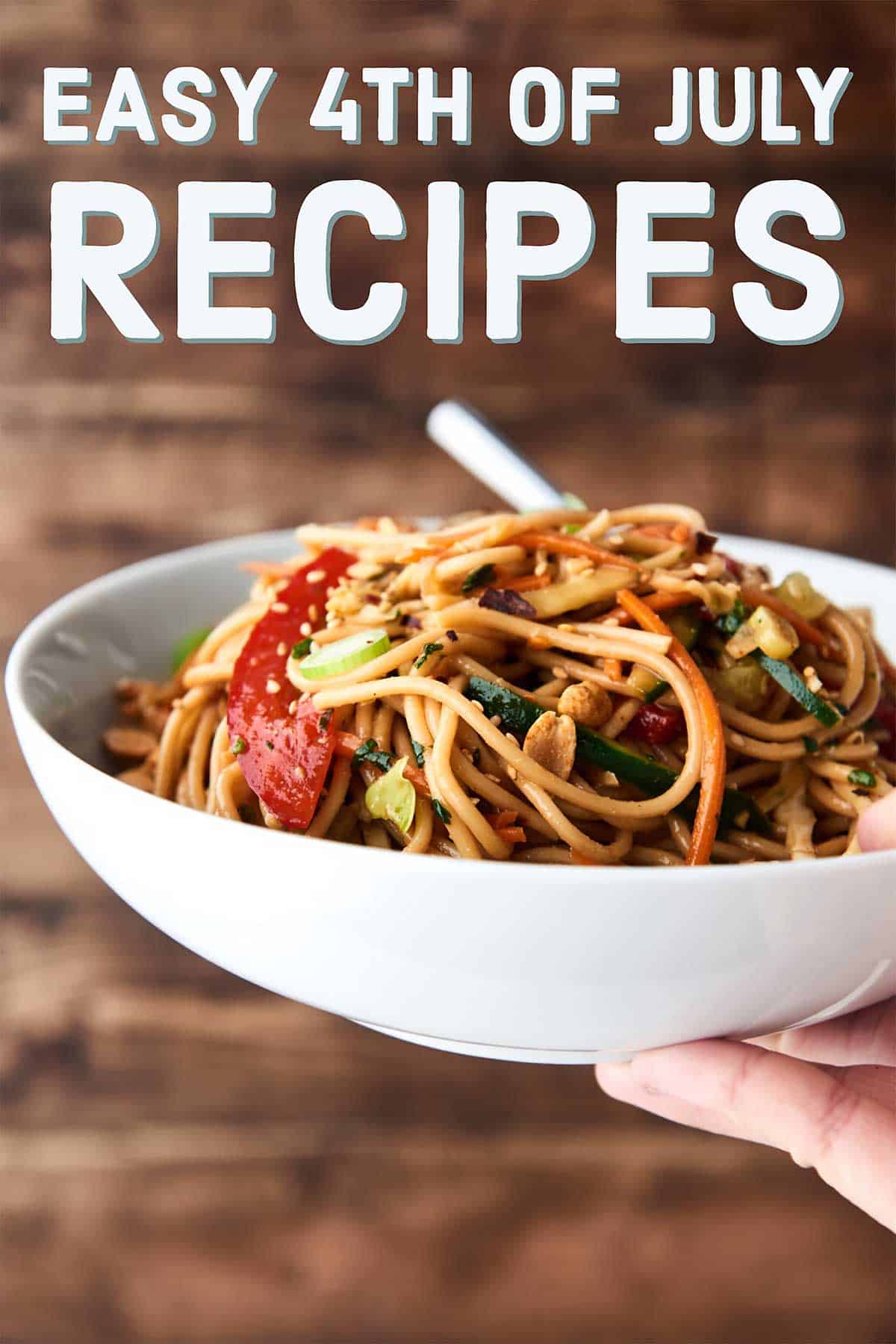 Easy 4th of July Recipes! Everything from snacks/sides/apps –> the BEST pasta salads –> main dishes –> desserts and drinks! showmetheyummy.com #4thofjuly #fourthofjuly #recipes #julyfourthrecipes #july4th #july4threcipes 