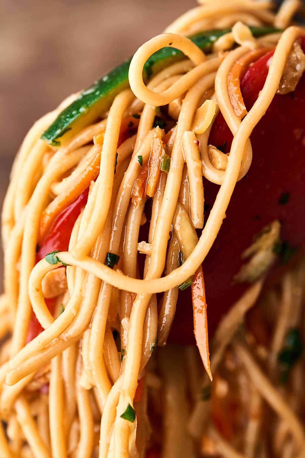 Asian Pasta Salad Recipe - No Mayo, Light, Healthy-ISH, Quick Prep!