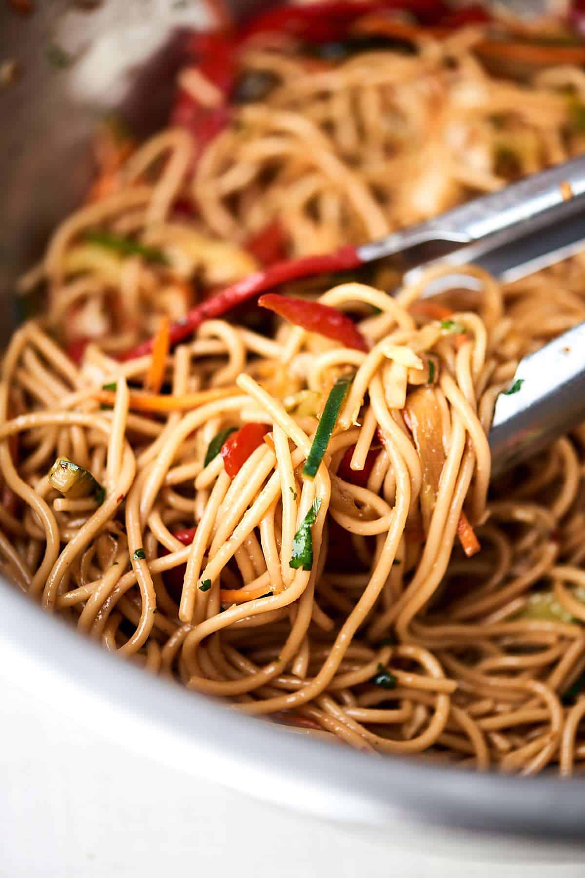 Asian Pasta Salad Recipe - No Mayo, Light, Healthy-ISH, Quick Prep!