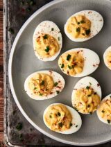 These Easy Deviled Eggs are a cinch to make thanks to my trick for making the best hard boiled eggs! They're also delicious and loaded with the creamiest filling of mayo, apple cider vinegar, dijon, horseradish, Worcestershire, relish, salt, paprika, and chives! showmetheyummy.com