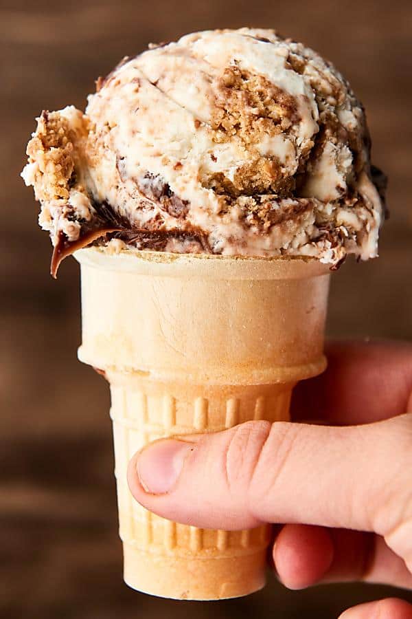 BEST Cookie Dough Ice Cream {No-Churn} - Celebrating Sweets