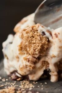 No Churn Chocolate Chip Cookie Dough Ice Cream Recipe. You know you want some! The BEST homemade edible cookie dough (no eggs, no flour) is folded into a fluffy no churn ice cream base and drizzled with hot fudge! No ice cream machine required. showmetheyummy.com #icecream #cookiedough