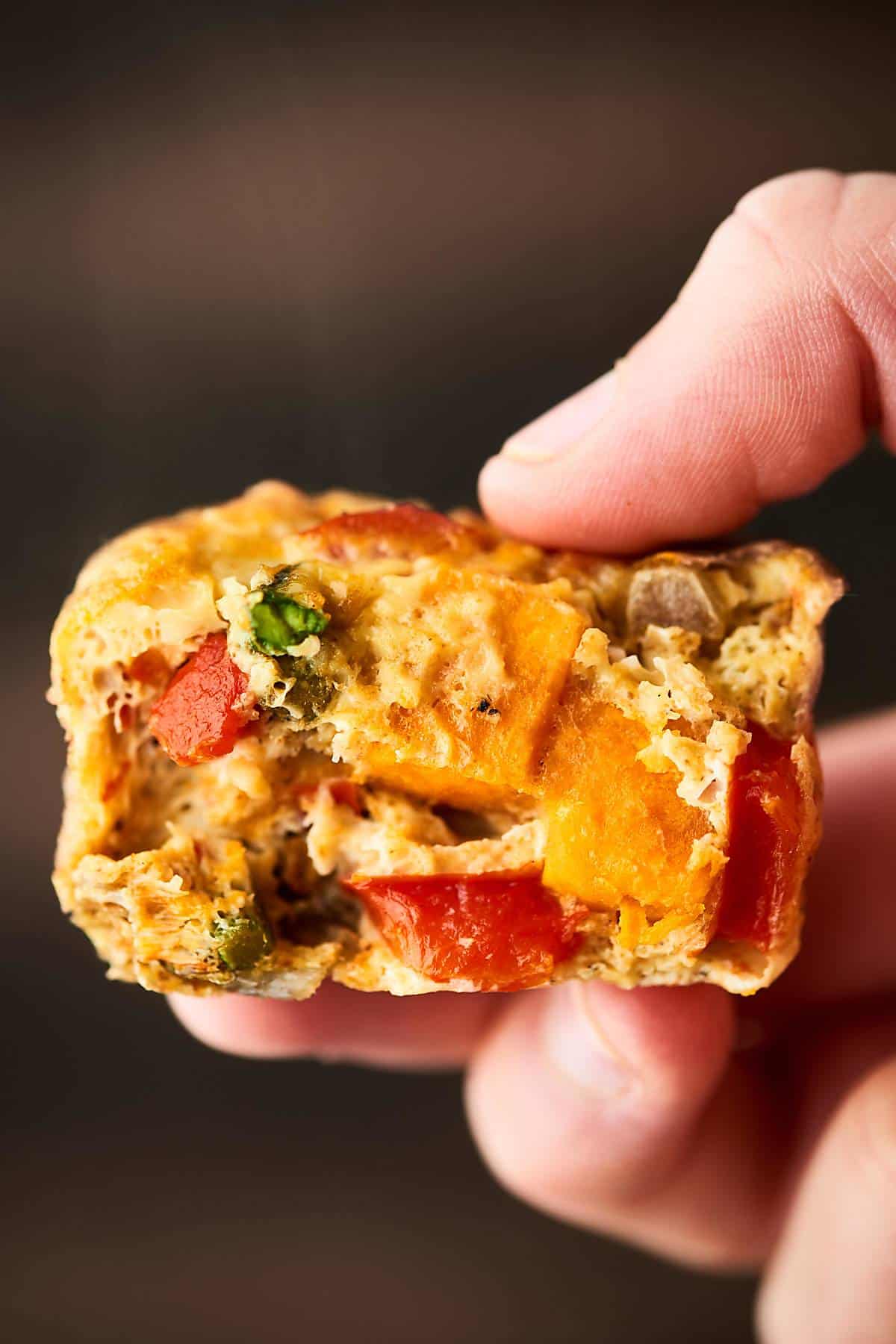 Roasted Vegetable Breakfast Muffins Recipe Less than 100 Calories!