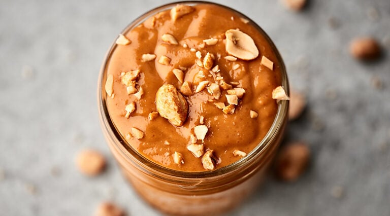 Jar of peanut sauce