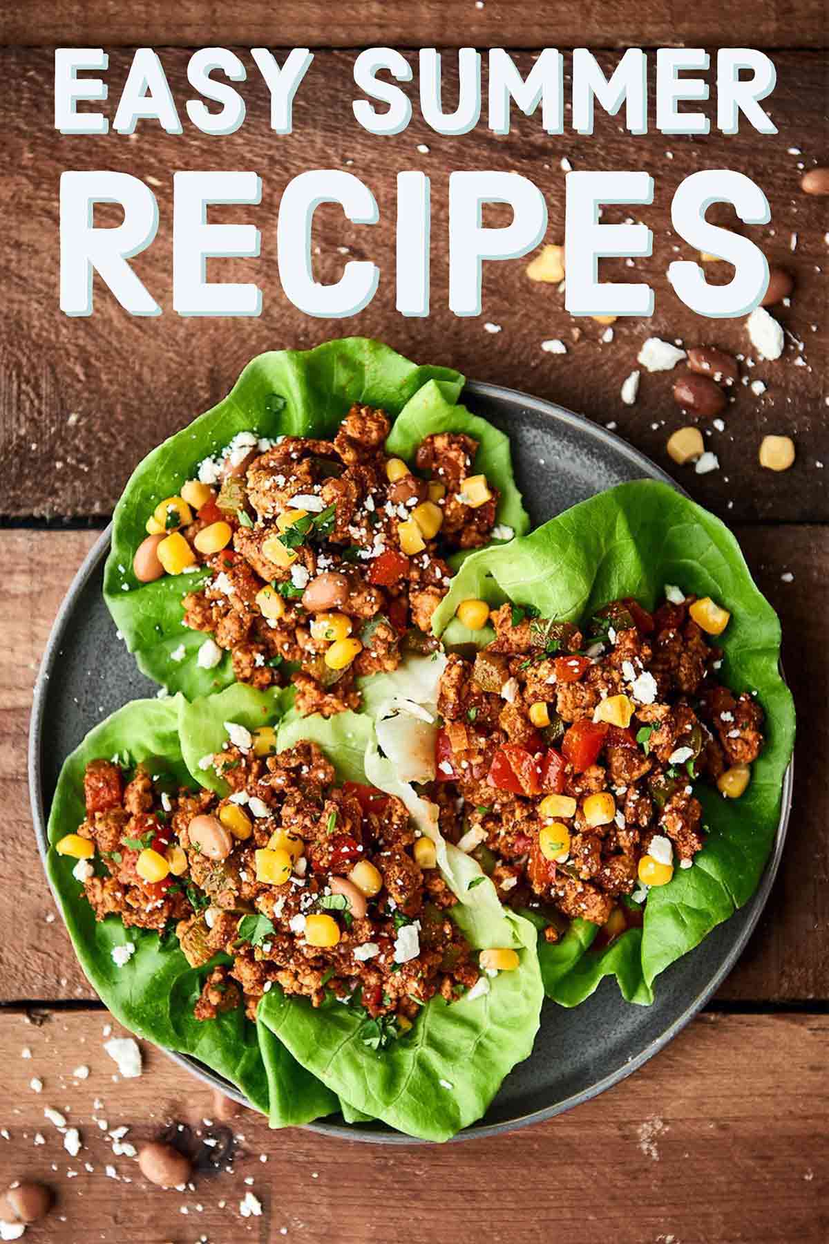 Easy Summer Recipes for breakfast, lunch, sides & salads, dinner, desserts, and drinks! Because let's be real, summer is all about less cooking inside and MORE playing outside! showmetheyummy.com #summer #recipes