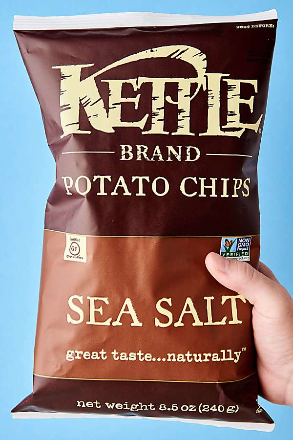 bag of potato chips held