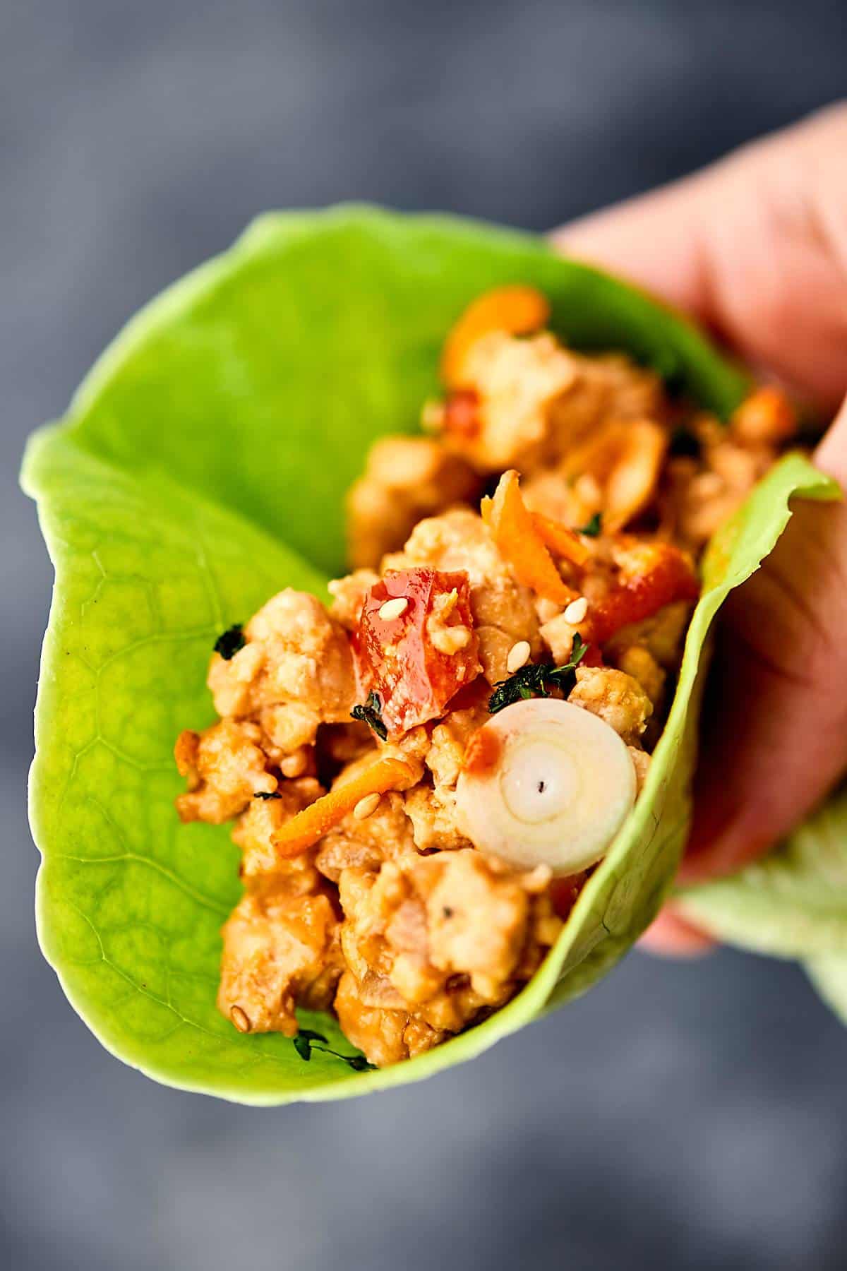 Thai Peanut Chicken Lettuce Wraps Recipe - 30 Minute Healthy Dinner