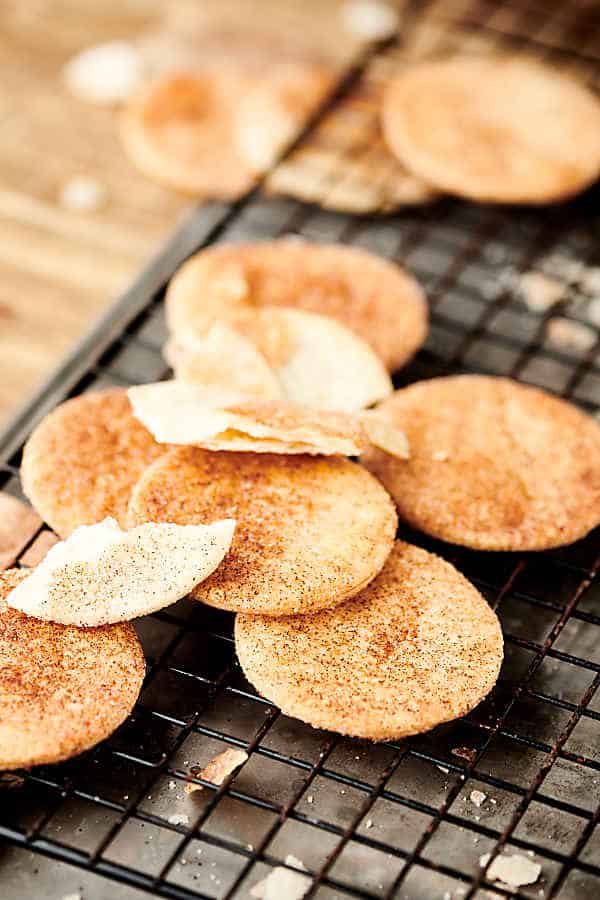 Pie crust cookies on cooling rack