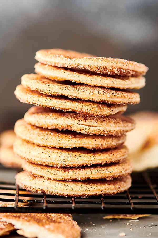 Pie crust cookies stacked