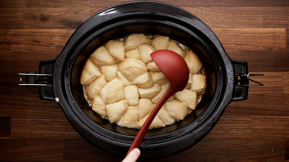 Crockpot Chicken and Dumplings Recipe with Canned Biscuits
