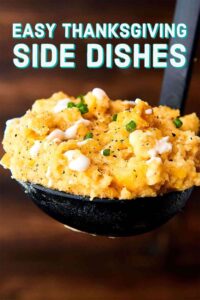 Easy Thanksgiving Side Dishes for your crockpot, stove, and oven! No-bake, healthy, and vegan options included as well! Everything from classics like mashed potatoes and creamy corn casserole to twists on favorites like cornbread stuffing and a wild rice salad! showmetheyummy.com #thanksgiving #sidedishes