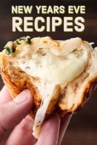 Easy New Years Eve Recipes 2018. Everything from snacks & apps to desserts and drinks! showmetheyummy.com #newyearseverecipes #nye #recipes #nyerecipes