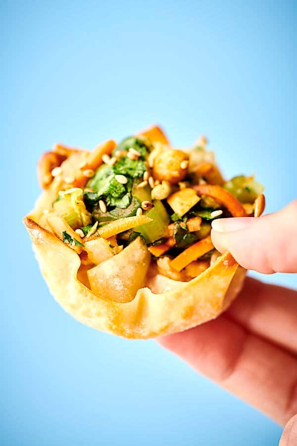 Thai Salad Wonton Cups  For the Love of Cooking