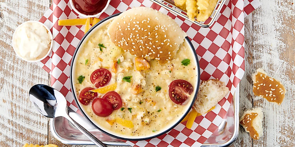 Turkey Cheeseburger Soup - Gimme Some Oven