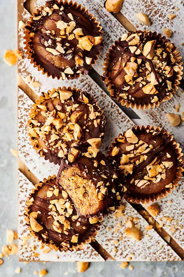 peanut butter cups above