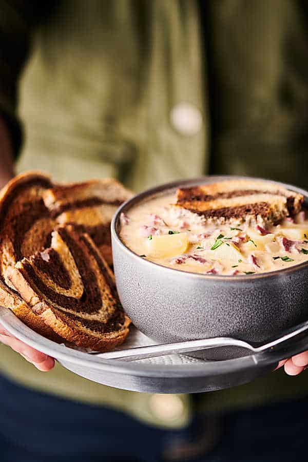 Easy Reuben Soup Recipe - Creamy w/ Corned Beef & Swiss Cheese