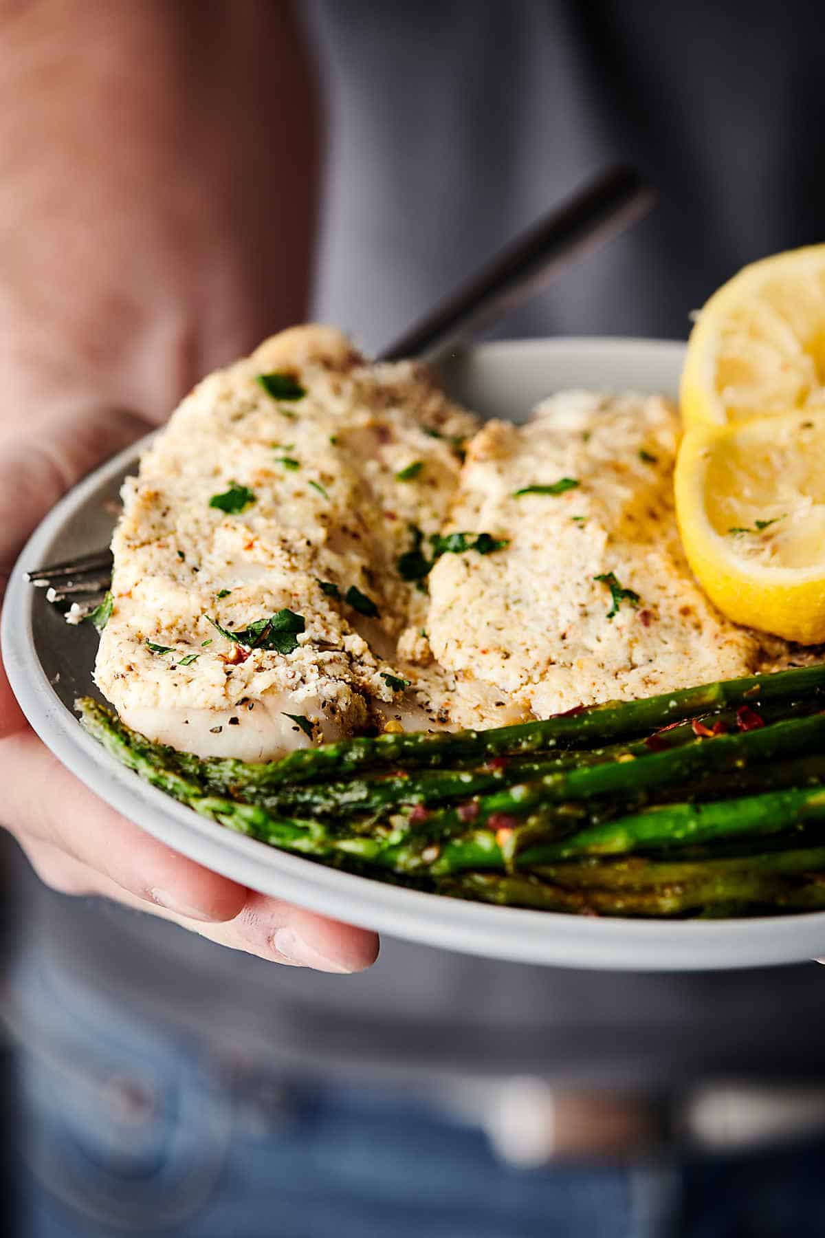 Healthy Greek Yogurt Lemon Parmesan Tilapia Recipe Less than 200