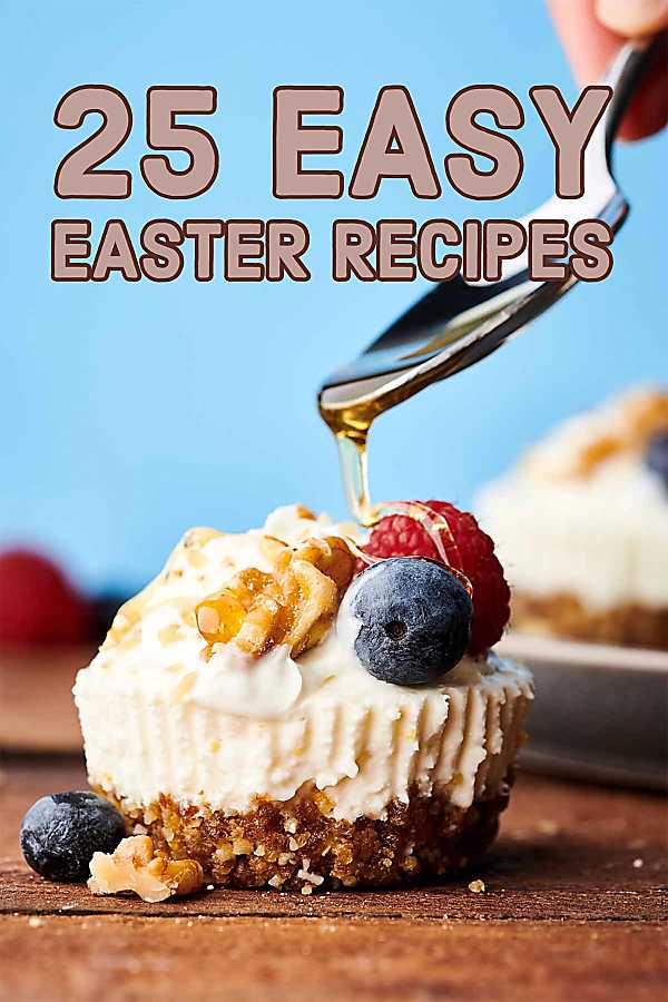 25 Easy Easter Recipes 2019. Everything from brunch eats and treats to side dishes, dinners, and desserts! showmetheyummy.com #easter #brunch #sidedish #dinner #dessert