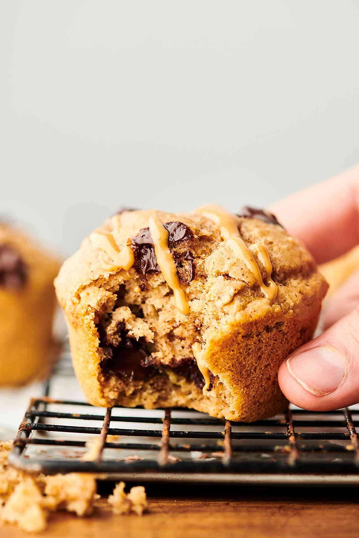 Healthy Banana Pancake Muffins Recipes with Dark Chocolate Chips!