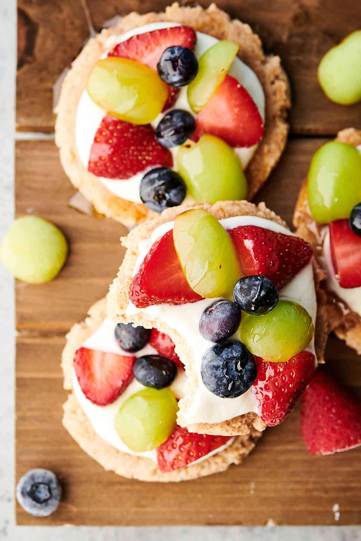 Healthy Fruit Pizza Cookies Recipe Wheat Crust, Greek Yogurt Frosting