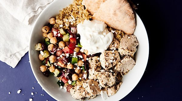 Healthy Greek Chicken Bowls horizontal