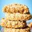 peanut butter oatmeal cookies stacked