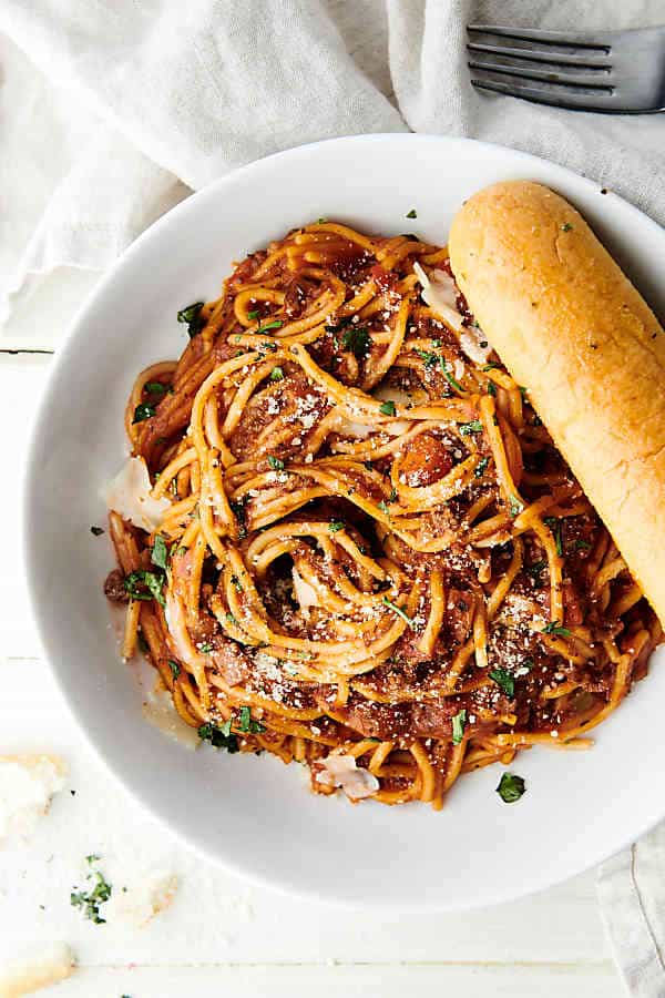 Instant Pot Spaghetti above