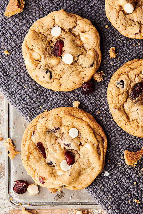 White Chocolate Chip Cranberry Sugar Cookies - Whiskful Cooking