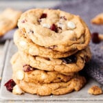 cranberry white chocolate chip cookies horizontal