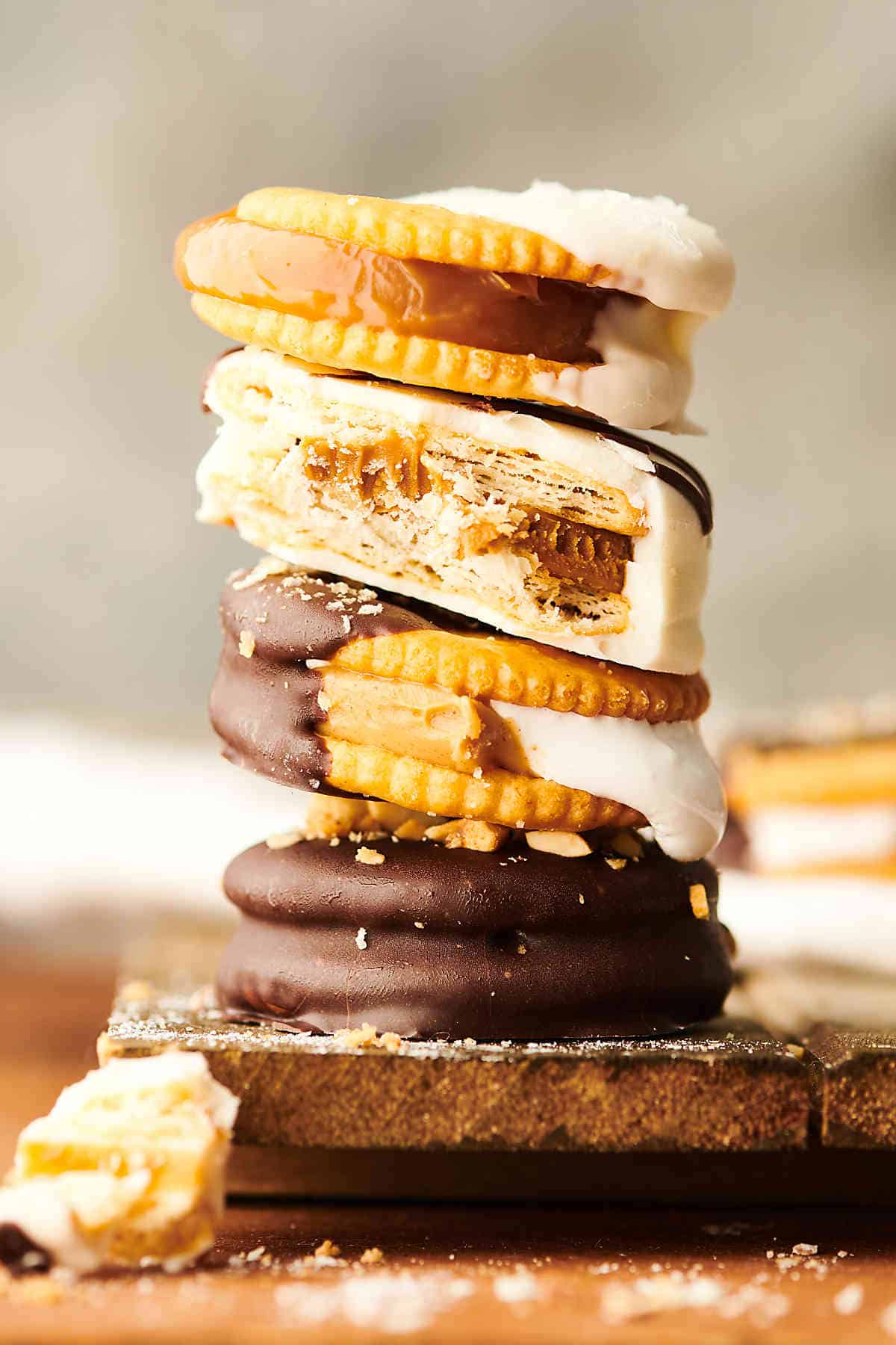 Ritz Cracker Cookies NoBake and Made FOUR Ways!