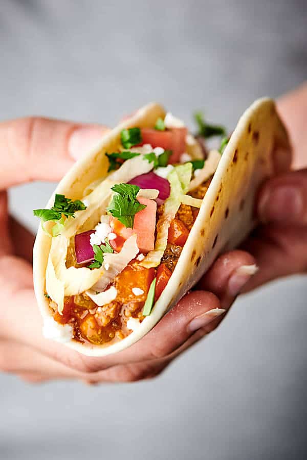 Instant Pot Turkey Tacos Healthy Gluten Free Loaded with Vegetables