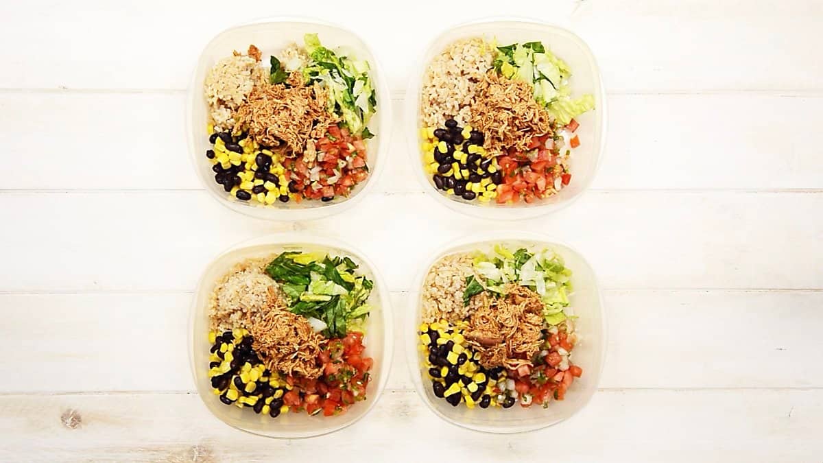 Chicken Burrito Bowl Recipe - Healthy & Gluten-Free Meal Prep Recipe!