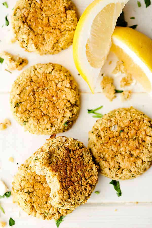 falafel on counter above