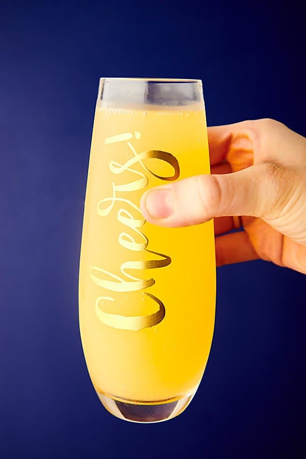mimosa glass held