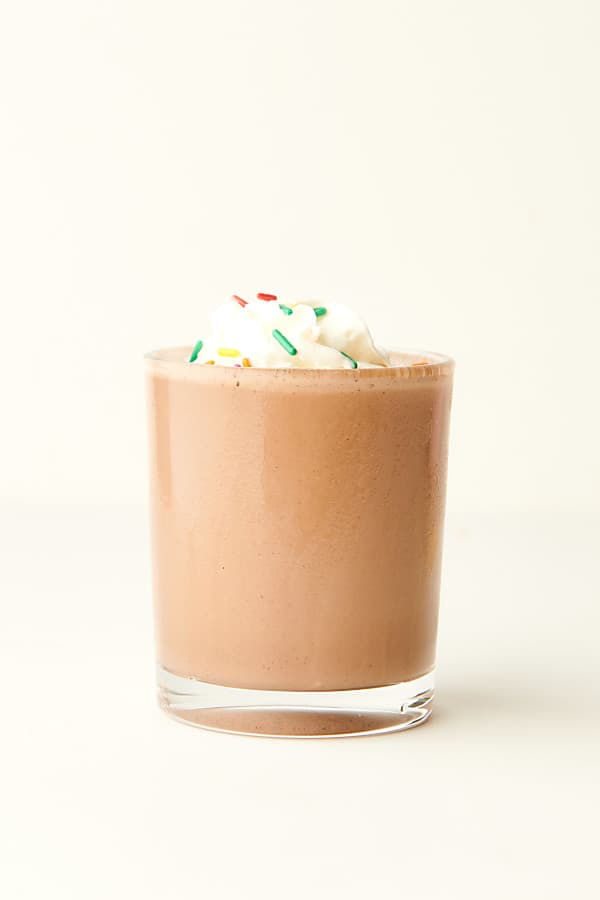 chocolate milkshake in cup