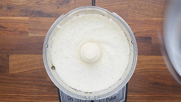 cheese mixture in food processor
