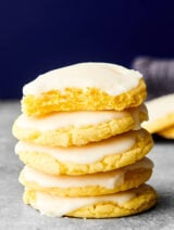 lemon cookies stacked
