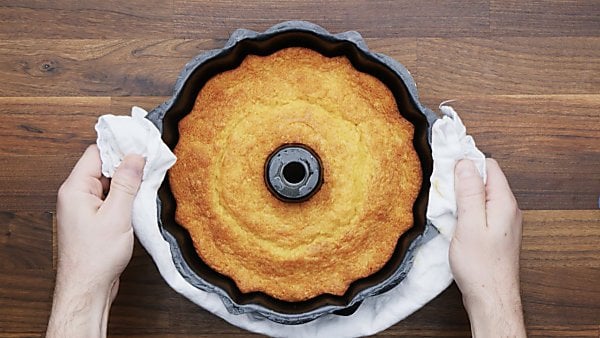 baked 7up pound cake in bundt pan