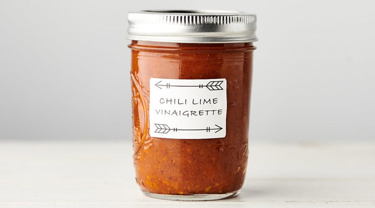 jar of chili lime vinaigrette