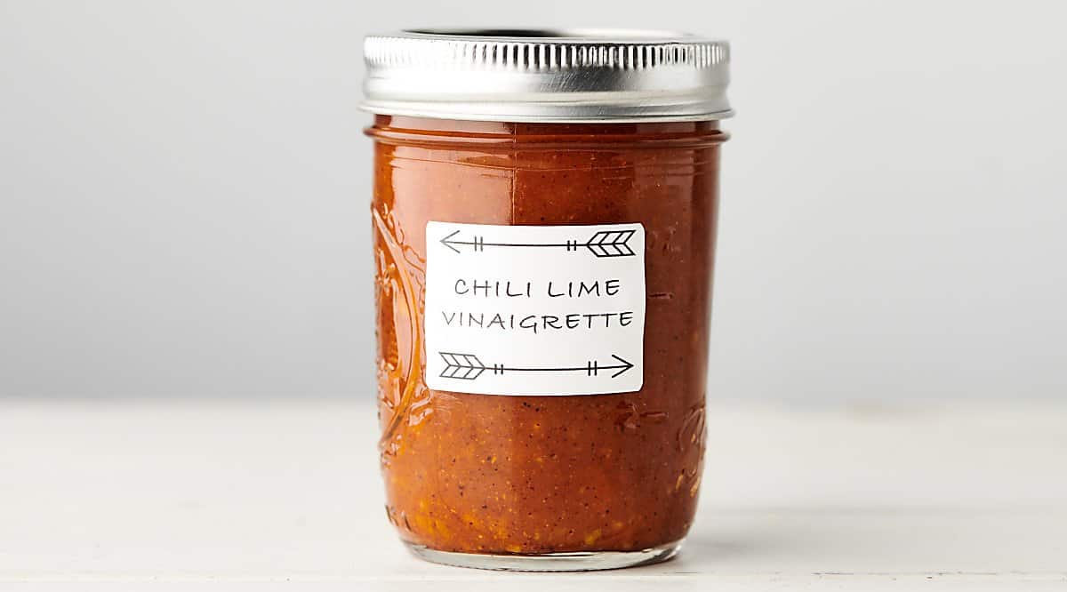 jar of chili lime vinaigrette
