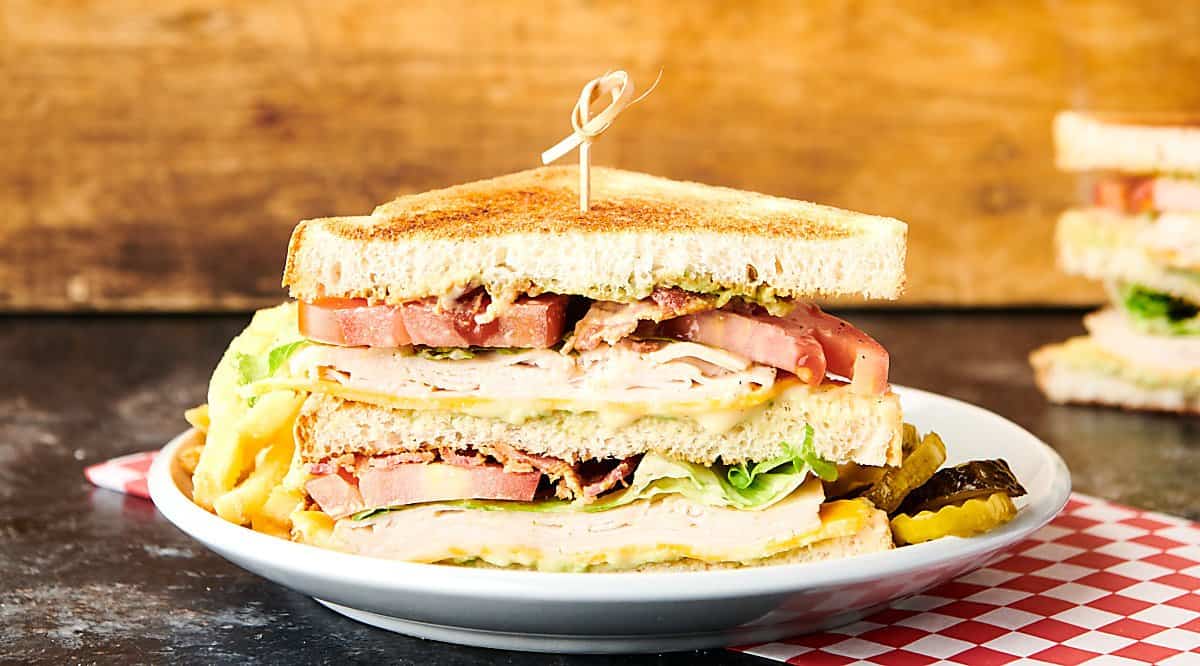 club sandwich on plate