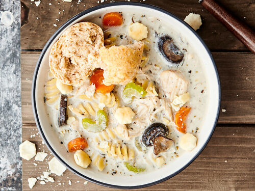 Chicken Noodle Soup with Mushrooms, Sherry, and Cream - The Taste Place