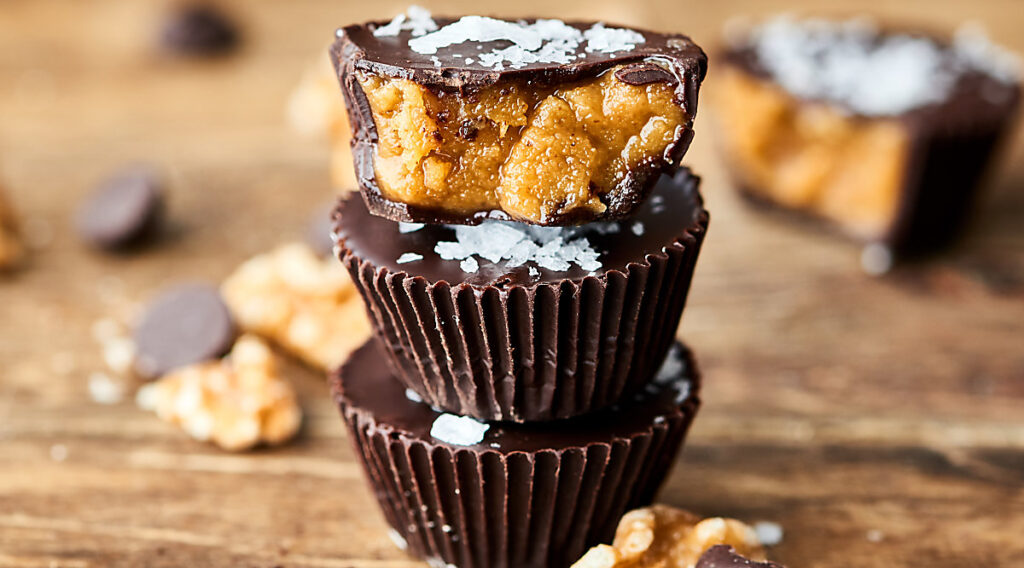 Dark Chocolate Walnut Butter Cups Recipe - w/ Maple Syrup & EVOO