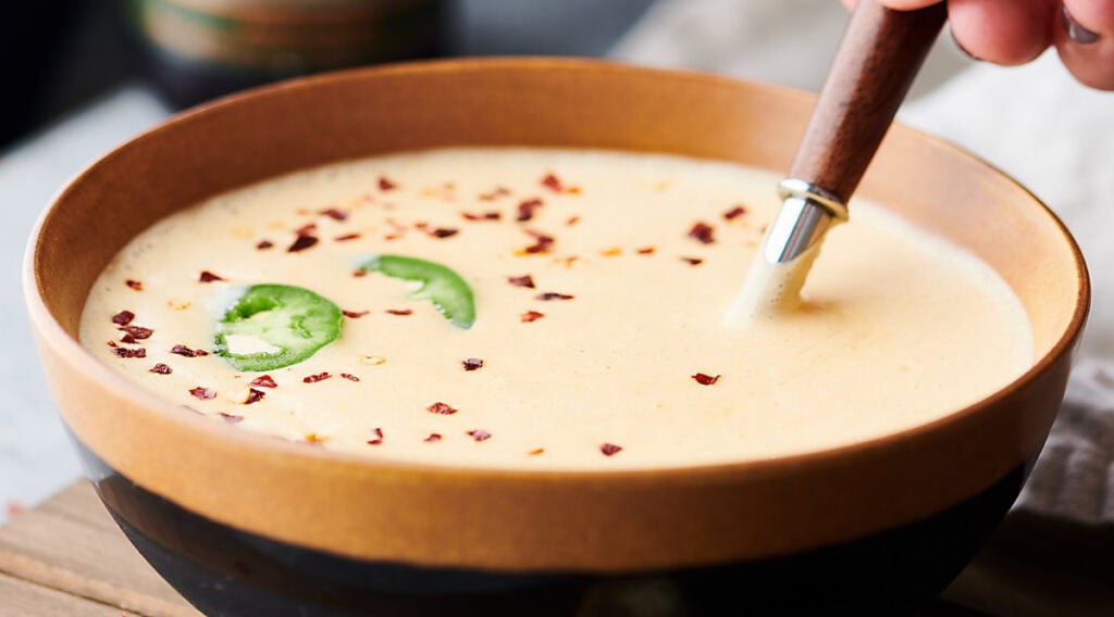 Easy Beer Cheese Soup Recipe - Bacon, Cream Cheese, & Cheddar