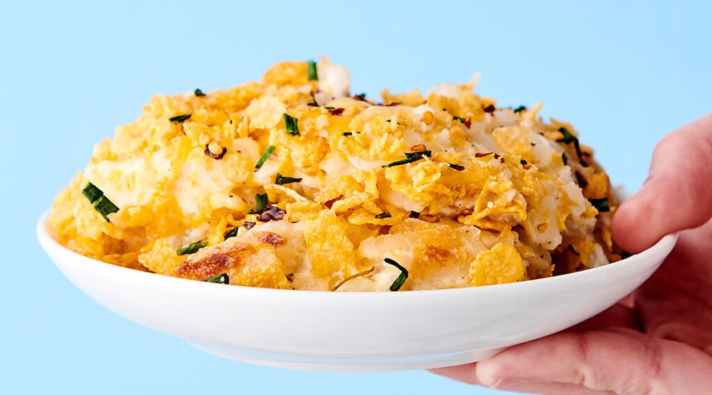 Hashbrown Casserole with Frozen Hashbrowns 10 Minute Prep