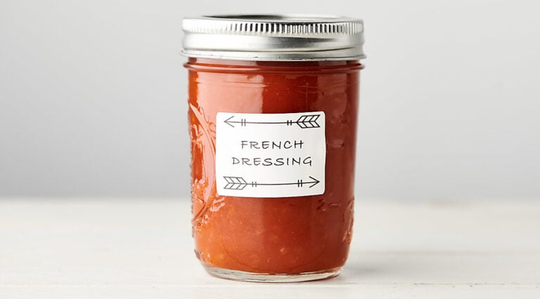 jar of healthy homemade french dressing
