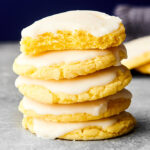 lemon cookies stacked
