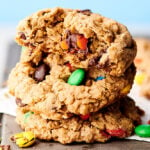 monster cookies stacked