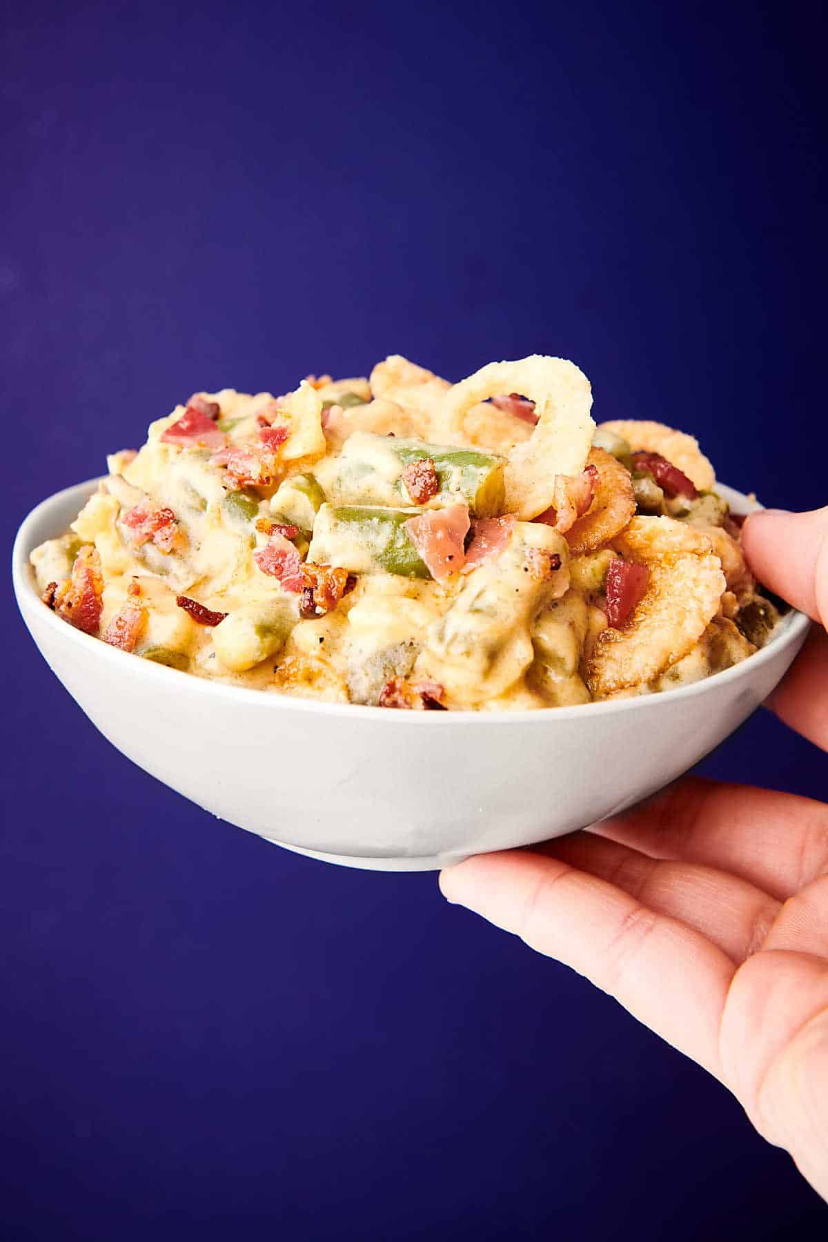 Crockpot Green Bean Casserole w/ Frozen Green Beans 10Min Prep!